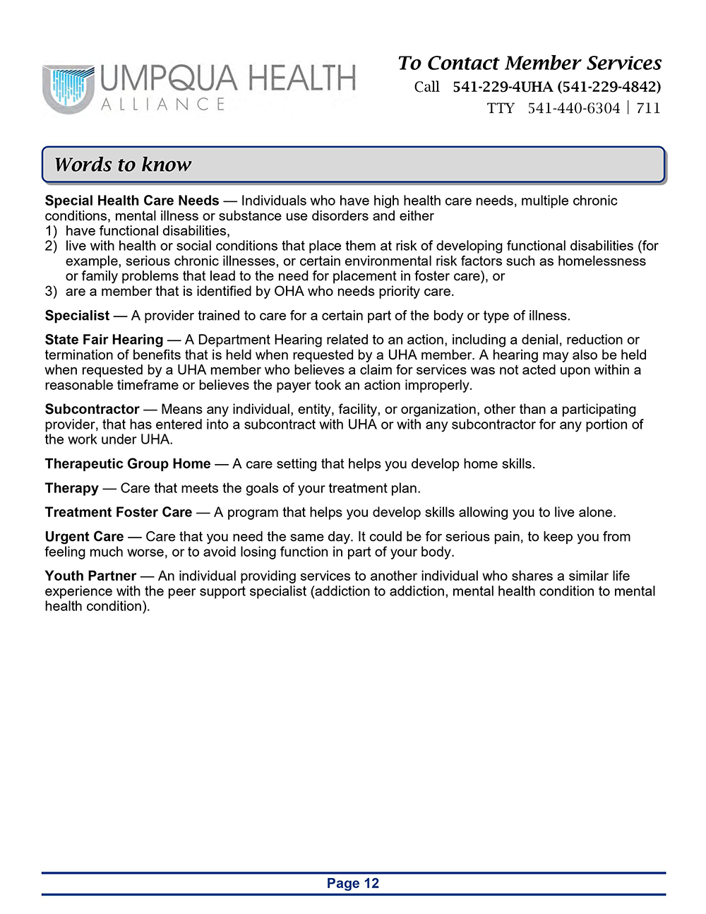 Member Handbook - Page 12