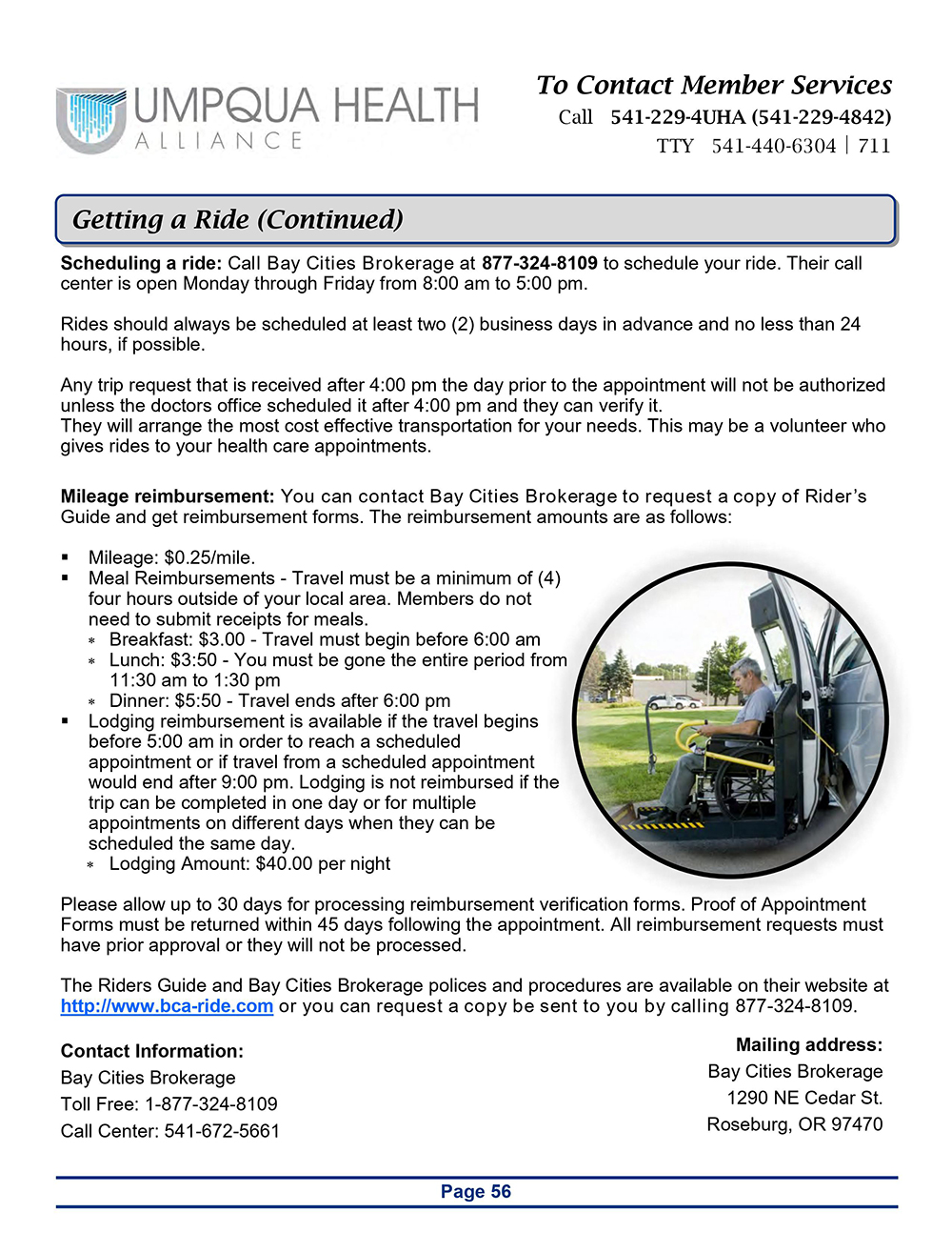 ride to care mileage reimbursement