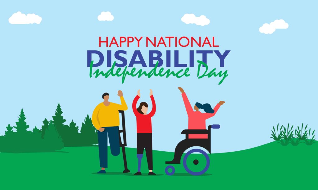 National Disability Independence Day. Holiday concept. Template for background, Web banner